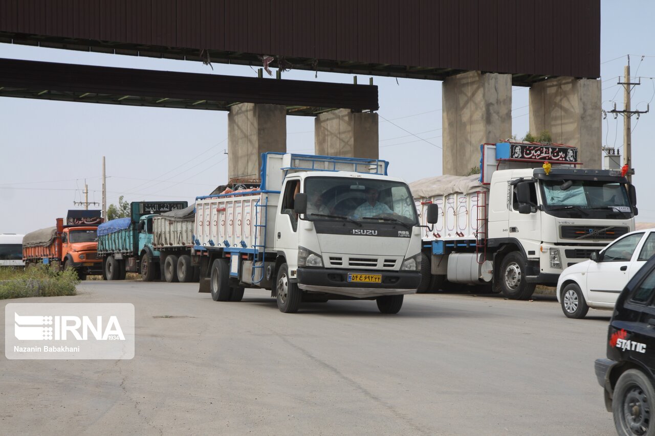 صادرات بیش از ۷ میلیون تن کالا از پایانه‌های مرزی استان کرمانشاه